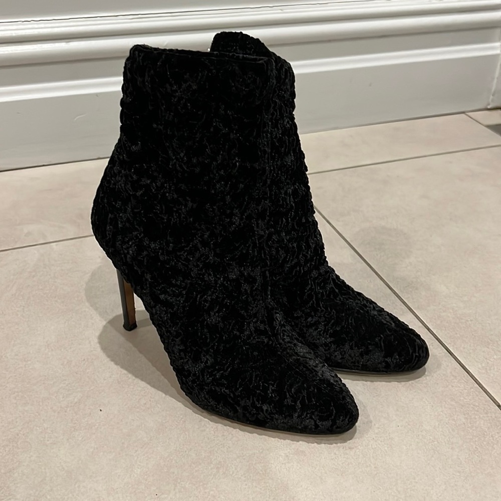 Giuseppe zanotti sock velvet bootie heels